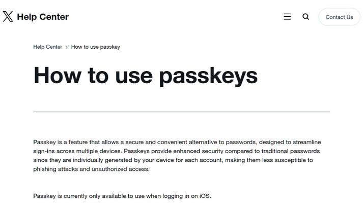 海头镇苹果维修店铺分享iOS用户如何通过通行密钥(Passkey)登录 