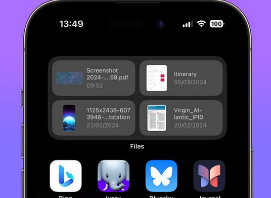 海头镇苹果屏幕维修分享iPhone主屏幕快速访问最近的文件 